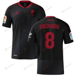 Famara Di?dhiou 8 Granada 2022-23 Away Jersey - Black