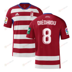 Famara Di?dhiou 8 Granada 2022-23 Home Jersey - Red/White