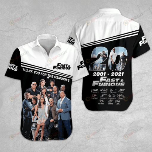 Fast And Furious Thank You For Memories Curved Hawaiian Shirt