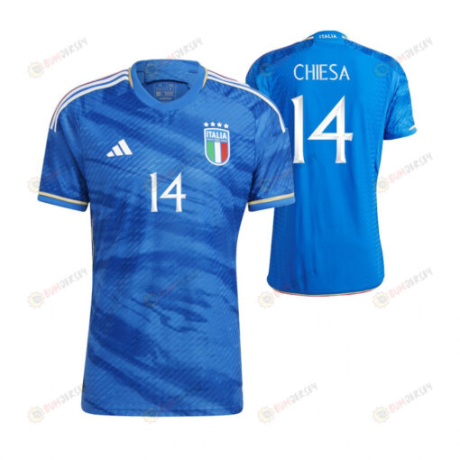 Federico Chiesa 14 Italy National Team 2023-24 Home Jersey - Player Version