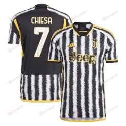 Federico Chiesa 7 Juventus 2023/24 Home Men Jersey - Black