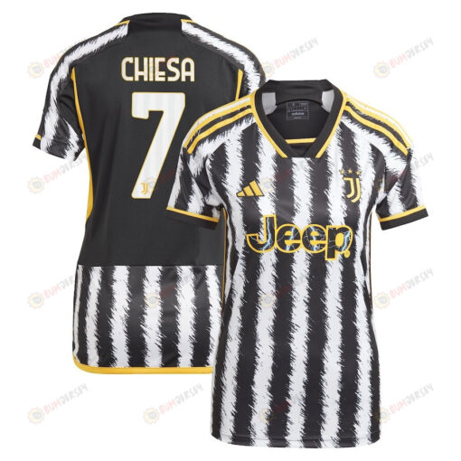 Federico Chiesa 7 Juventus 2023/24 Home Women Jersey - Black