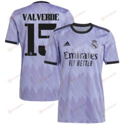 Federico Valverde 15 Real Madrid 2022/23 Away Men Jersey - Purple