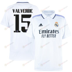 Federico Valverde 15 Real Madrid 2022/23 Home Men Jersey - White