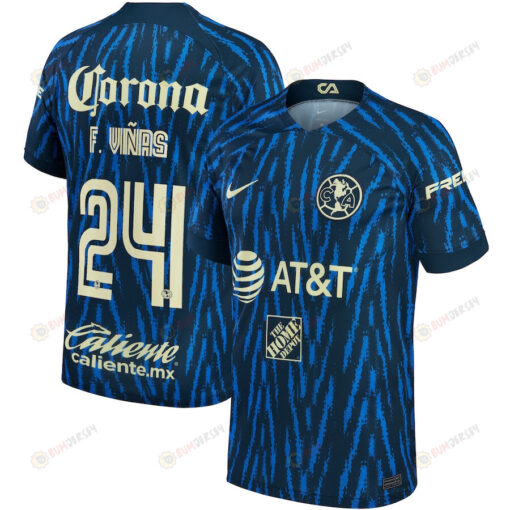 Federico Vinas 24 Club America Men 2022/23 Away Player Jersey - Blue