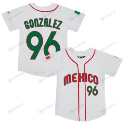 Felipe Gonzalez 96 Mexico Baseball 2023 World Baseball Classic Jersey - White