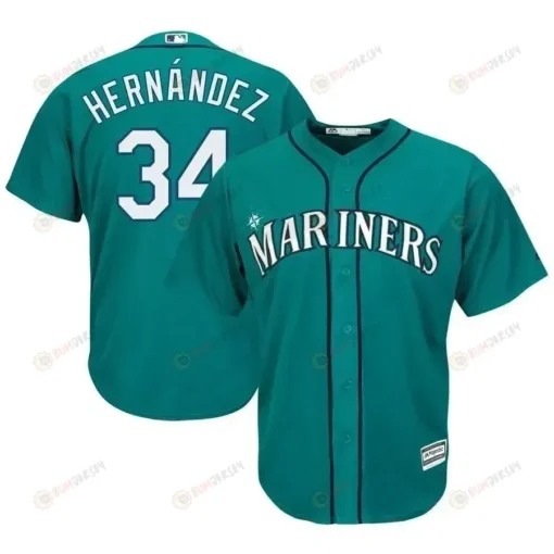 Felix Hernandez Seattle Mariners Cool Base Player Jersey - Northwest Green