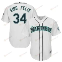 Felix Hernandez Seattle Mariners Cool Base Player Jersey - White