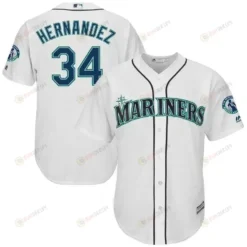 Felix Hernandez Seattle Mariners Griffey Retirement Day Patch Cool Base Player Jersey - White