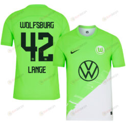 Felix Lange 42 VfL Wolfsburg 2023-24 Home Men Jersey - Green