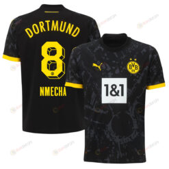 Felix Nmecha 8 Borussia Dortmund 2023-24 Away Men Jersey - Black