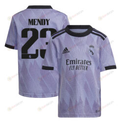 Ferland Mendy 23 Real Madrid 2022/23 Away Youth Jersey - Purple