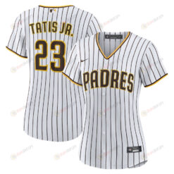 Fernando Tat?s Jr. 23 San Diego Padres Women's Home Player Jersey - White/Brown