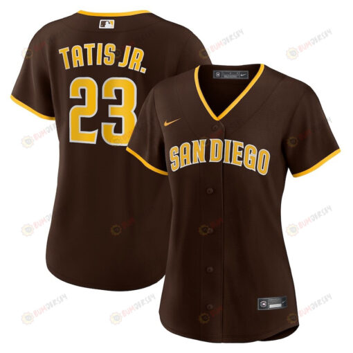 Fernando Tat?s Jr. 23 San Diego Padres Women's Road Player Jersey - Brown