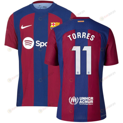 Ferran Torres 11 Barcelona 2023/24 Home Men Jersey - Blue/Scarlet