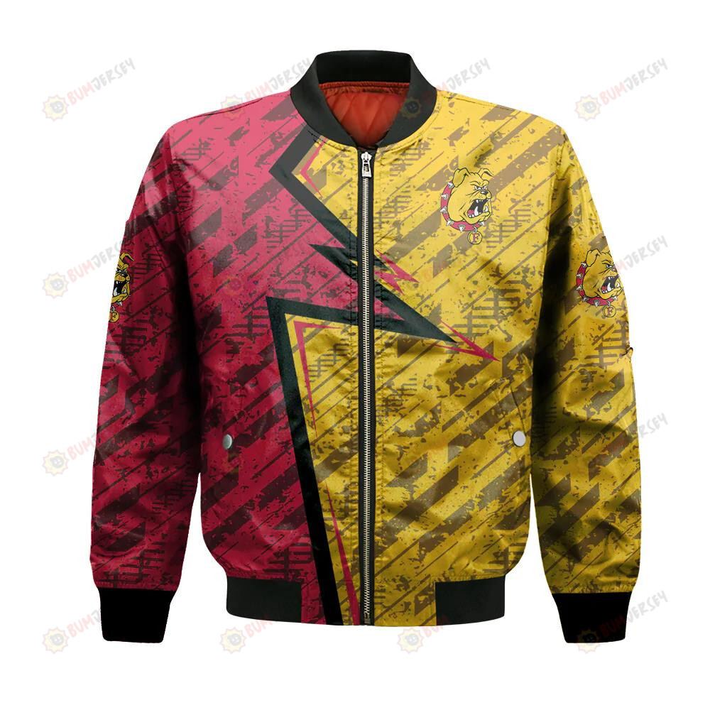 Ferris State Bulldogs Bomber Jacket 3D Printed Abstract Pattern Sport