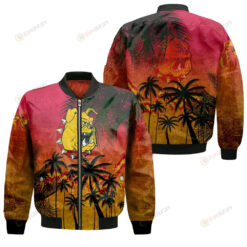 Ferris State Bulldogs Bomber Jacket 3D Printed Coconut Tree Tropical Grunge