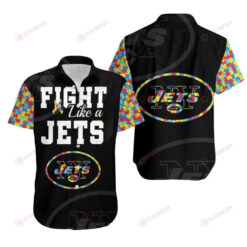 Fight Like A New York Jets Autism Support ??3D Printed Hawaiian Shirt