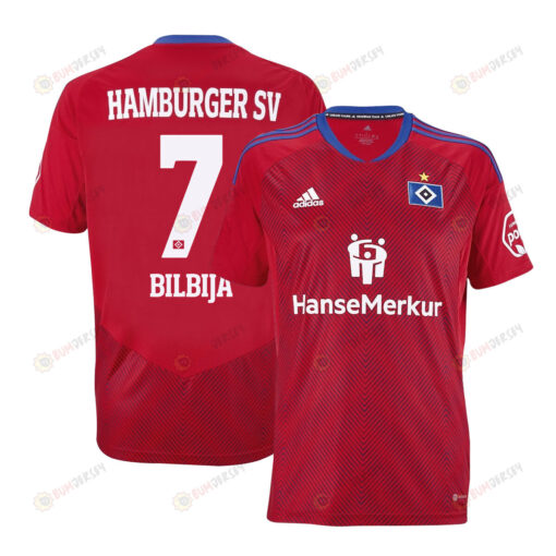 Filip Bilbija 7 Hamburger SV II 2022-23 Third Jersey - Red