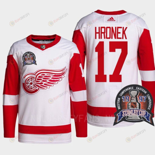 Filip Hronek 17 25th Anniversary Detroit Red Wings Red Jersey