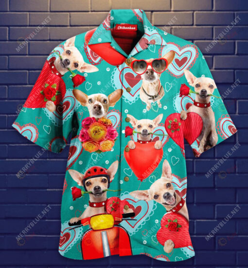 Find Chihuahua Happy Valentines Day Hawaiian Shirt