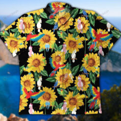Find Sunflower Parrot Hawaiian Shirt Beach Short Sleeve