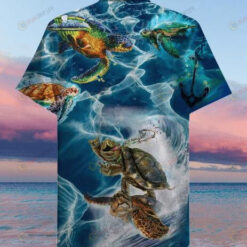 Find Turtle Anchor Ocean Hawaiian Shirt In Blue