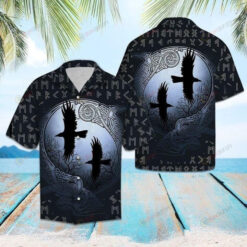 Find Viking Ravens Eagle Hawaiian Shirt Beach Short Sleeve