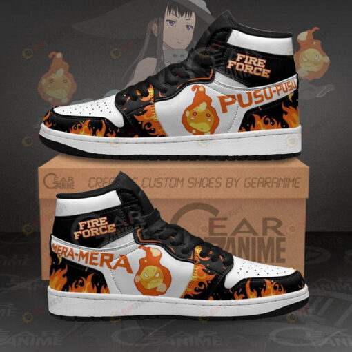 Fire Force Pusu Mera Anime Air Jordan 1 High Shoes Sneakers