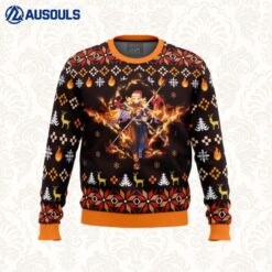 Fire Rengoku Demon Slayer Ugly Sweaters For Men Women Unisex