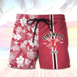 Fireball All Floral Pattern Hawaiian Shorts Summer Shorts Men Shorts - Print Shorts