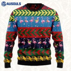 Flamingo Christmas Pattern Ugly Sweaters For Men Women Unisex