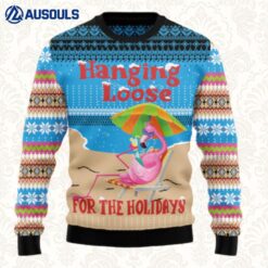 Flamingo Hanging Loose Ugly Sweaters For Men Women Unisex