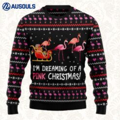 Flamingo I'M Dreaming Of A Pink Christmas Ugly Sweaters For Men Women Unisex