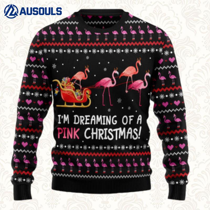 Flamingo IM Dreaming Of A Pink Christmas Ugly Sweaters For Men Women Unisex