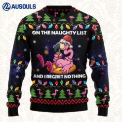 Flamingo On The Naughty List Ugly Sweaters For Men Women Unisex
