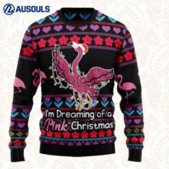 Flamingo Pink Christmas Ugly Sweaters For Men Women Unisex