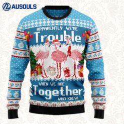 Flamingo Together Ugly Sweaters For Men Women Unisex