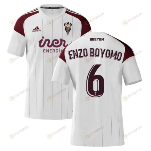 Flavien Enzo Boyomo 6 Albacete 2022-23 Home Jersey - White