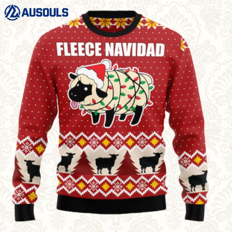 Fleece Navidad Ugly Sweaters For Men Women Unisex
