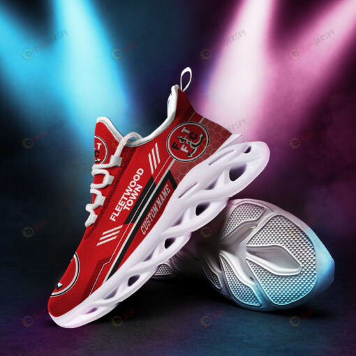 Fleetwood Town Logo Beehive Pattern Custom Name 3D Max Soul Sneaker Shoes