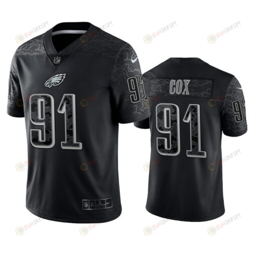 Fletcher Cox 91 Philadelphia Eagles Black Reflective Limited Jersey - Men