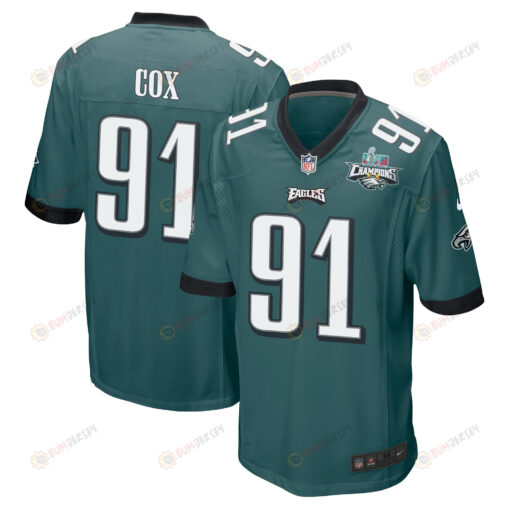 Fletcher Cox 91 Philadelphia Eagles Super Bowl LVII Champions 2 Stars Men's Jersey - Midnight Green