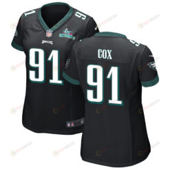 Fletcher Cox 91 Philadelphia Eagles Super Bowl LVII Champions WoMen's Jersey - Black