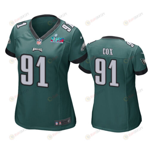 Fletcher Cox 91 Philadelphia Eagles Super Bowl LVII Game Jersey - Women Green