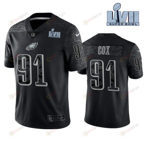 Fletcher Cox 91 Philadelphia Eagles Super Bowl LVII Reflective Limited Jersey