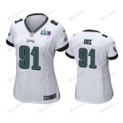 Fletcher Cox 91 Philadelphia Eagles Super Bowl LVII White Game Jersey - Women