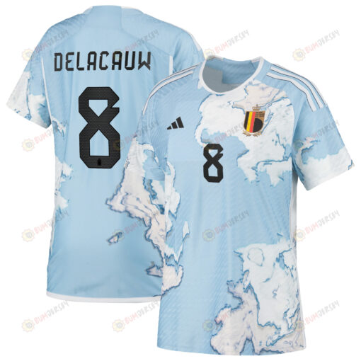 F?li Delacauw 8 Belgium 2023 National Team Away Jersey - Women