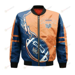 Flint Firebirds Bomber Jacket 3D Printed Flame Ball Pattern