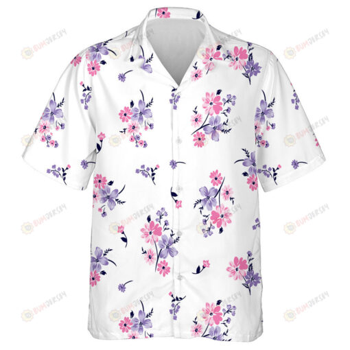 Floral Bouquet With Small Flowers And Levaes Art Design Hawaiian Shirt